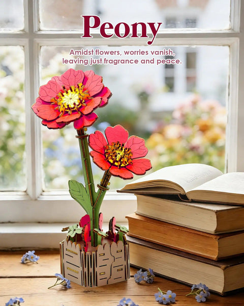 3D Wooden Flower Puzzles For Adults No Glue Needed Building Craft Kits For Cool Gift Ideas Housewarming And Relaxing Weekend Projects Laser Cut Realistic Floral Sets You Assemble And Display
