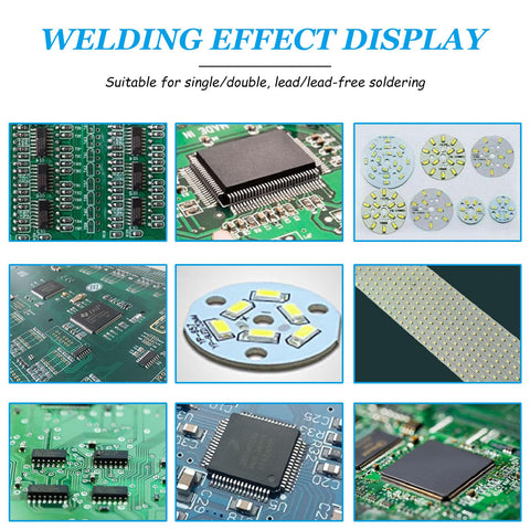 Image of welding effect display from Powerful 800W Reflow Oven With Infrared Heater Soldering Station For PCB Boards