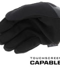 Covert Pursuit D5 Cut Resistant Work Gloves With 3D Patterning And TrekDry Breathable Fit All Black X Large Armortex Layer showcasing touchscreen capability.