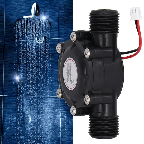 Micro Hydro Generator Shower Head With Water Turbine 20VAC Output Temperature Sensor Portable Water Powered Charger