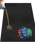 Oil Spill Garage Floor Mat 29 By 36 Inches Under Car Absorbent Pad With Waterproof Backing shown with oil spill protection.