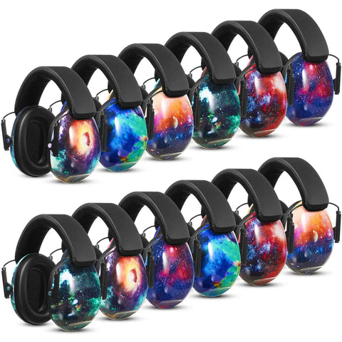 Kids And Adults Noise Reduction Ear Muffs 27dB Noise Cancelling Hearing Protection Headphones Universal Fit Starry Sky Style Bulk Pack Of 12