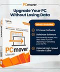 Box of PCmover Ultimate 11 Migration Tool For Your New PC Move Apps, Files, And Settings Fast With 2 Licenses, SafeErase, USB 3.0