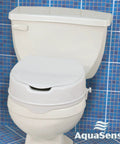 4 Inch Raised Toilet Seat With Lid For Easy On And Off Safe Bathroom Access Fits Most Standard Toilets White Senior Friendly