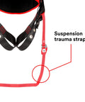 Suspension trauma straps of Welders Fall Protection Full Body Harness With 5 Point Fit And 3 D Rings Tongue Buckles 420 Pound Capacity Medium Large Red Black Keeps You Upright On The Job Site And Ready For Any Safe Position.