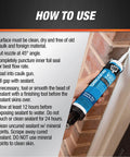 Step-by-step guide on using Heavy Duty 100 Pure Silicone Rubber Sealant In Black, Smooth Operator Caulk for sealing gaps.