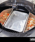 Aluminum Drip Pans 10 Pack For Gas Grills Indirect Grilling And Grease Catching Ideal For Roasts Turkeys And Gravy Drippings Easy Cleanup Disposable Foil Pans For Grill Trays fitted on a Weber grill