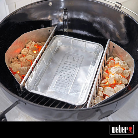 Aluminum Drip Pans 10 Pack For Gas Grills Indirect Grilling And Grease Catching Ideal For Roasts Turkeys And Gravy Drippings Easy Cleanup Disposable Foil Pans For Grill Trays fitted on a Weber grill