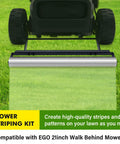 21 Inch Mower Stripe Kit Stainless Steel Roller With Bearings attached to EGO 21 Inch Walk Behind Mower on grass