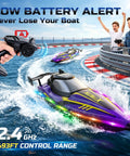 17 Inch High Speed RC Jet Boat With Self Righting Design And Nine LED Lights, 32 Plus KPH Top Speed, Up To 30 Minute Run Time racing