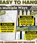 PPE Sign Personal Protective Equipment Required Beyond This Point 8x12 Inch Aluminum Metal Sign displayed with mounting options