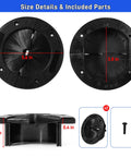 Beat The Wire Chaos With 2 Pack Round Brush Grommets 4 Inch Split Plate, size details shown with measurements.