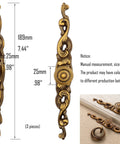 Vintage Style Cabinet Knobs and Pulls 3 Piece Set Zinc Alloy Yellow Bronze Back Plate Pull Handles for Wardrobe Doors and Drawers