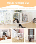 Rock Solid Freestanding Pet Gate With Quick Rollout Four Panel Dog Safety Fence Heavy Duty crafted for use in various home settings.