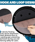 Close-up of 9 Inch Mesh Sanding Discs With Hook And Loop For Drywall Sander showing secure attachment design.