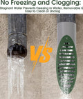 Comparison of water flow in pipes with and without Angled Drainage Grate For Yard And Outdoor Drainage, 4 Inch Emitter Grate With Built In Grille Cover