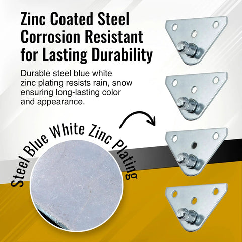 Beefy Heavy Duty 10mm Ball Stud Mounting Bracket For Gas Struts, featuring blue-white zinc plating and corrosion resistance.