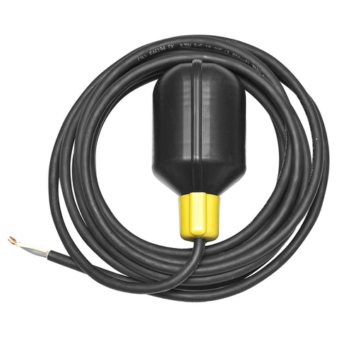 Sump Alarm System With 15 Foot Float Switch And 87 Decibel Horn For Basement Flood Protection, Indoor Use, close-up of float switch