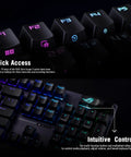 Badass Full Size Mechanical Gaming Keyboard With Hot Swappable Linear Switches And Durable Pbt Keycaps For Smooth Typing And Fire Rgb Backlight On Pc With Aluminum Top Plate showing F1-F5 keys illuminated with RGB backlight.