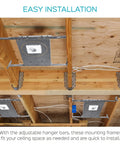 New Construction Recessed Lighting Mounting Plate Kit For 3 4 6 Inch LED Housings With Extendable Hanger Bars ETL Listed 6 Pack installed