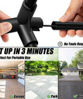 Hands assembling all in one portable pickleball and tennis practice net system no tools easy setup freestanding 10ft net
