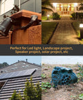 Go To Direct Burial Low Voltage Landscape Lighting Wire, 12 AWG 2 Conductor, Copper Red Black in outdoor settings