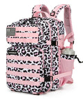 Beast Of A 25L Tactical Backpack For Men And Women With MOLLE System Small Assault Pack For Bug Out Travel Rucksack And Daypack In Pink Leopard Print Water Resistant Durable 900D Oxford Fabric For Outdoor Adventurers