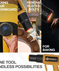 Pro Grade Heavy Duty Heat Gun Kit With Case Upgrade LCD Display And Overload Protection used for multiple tasks like waxing, removing rusted bolts, and baking.