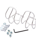 Half Cage Toe Clip For Pedals Stainless Steel Metallic Finish Large Unisex Toe Clip Instep Coverage No Strap Smooth Edges