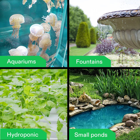 VIVOSUN 210GPH submersible water pump, black; suitable for aquariums, fountains, hydroponics, and small ponds