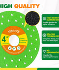 4.5 Inch Tile Cutter Diamond Blades For Angle Grinder Pack Of 4 With Premium Diamond Grit And Reinforced Steel Base Delivers All Day Sharpness, Low Friction, Chips Free Cuts On Ceramic Porcelain And Stone Tiles, green 4.5-inch blade