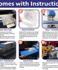 Instruction steps for Matte DTF Transfer Film for Sublimation and DTG Printing, 8.3 x 11.7 Inch, 50 Sheets PET Direct to Film Paper.