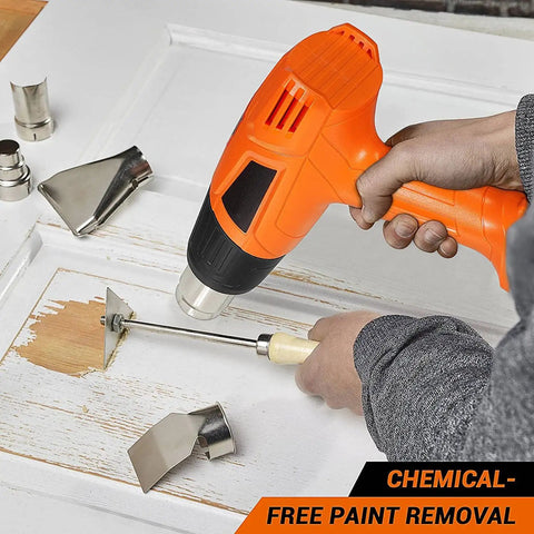 Powerful 1500W Dual Temperature Heat Gun With 350C And 550C Settings for quick drying shrinking vinyl and woodworking projects