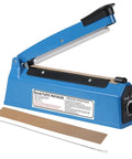Blue 12 Inch Manual Heat Sealer For Plastic Bags Sealing Machine No Warm Up Lightweight Handheld Bag Sealer With 8 Temperature Settings