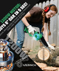 Person using 2 In 1 Electric Pole Saw For Tree Trimming Cordless Polesaw And 8 Inch Mini Chainsaw With Extension Pole Handheld Chainsaw