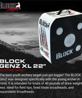 GenZ XL 20 Inch Youth Archery Target For Beginners Up To 40 Lb Bows, Kid Friendly Practice Target with Open Layer Design