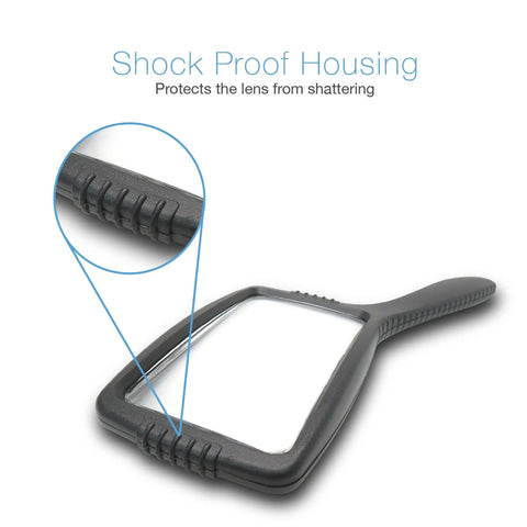 Big Ol Jumbo Size Magnifying Glass With Wide Horizontal Lens 3X Magnification Shockproof Housing Scratch Resistant Design