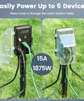 Outdoor Power Stake Timer With Remote Waterproof And Dusk To Dawn Sensor 100 Ft Range 6 Outlets 6 Ft Extension Cord
