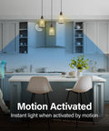Smart Motion Sensor LED Bulb, 60W Equivalent, Soft White 2700K, E26 Base, Auto On Off When You Move, Energy Saver, Ideal For Hallways And Entryways, Perfect For Hallways, Staircases, And Entrances in pendant light over kitchen island