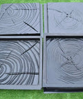DIY Concrete Molds Set, 5 Pcs ABS Plastic Stone Paver Molds For Garden Pathways And Patios, showing textured mold design.