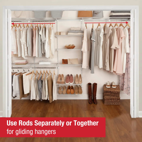 Rock Solid Closet Shelving System Adjustable 6 To 10 Feet Wide Metal Wire Storage Rack With Rust Proof Epoxy Finish Zero Drama Setup Super Flexible Expandable Home Organization Gear