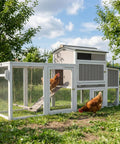 Mobile Chicken Coop With Wheels Weatherproof Large Hen House Chicken Tractor With Nesting Box Roosting Bars Outdoor View