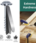 Pocket Hole Screws Kit 95Pcs with 150mm Drill Bit and Magnetic Driver Bit shown with anti-rust and high hardness features