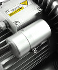 Close-up of 2HP Regenerative Blower And Vacuum Pump 150 CFM 110-120V showing motor details for heavy duty industrial use.