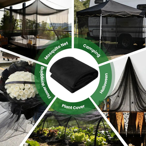 39 Ft Mosquito Netting For Patio And Backyard Garden, lightweight polyester mesh bug barrier for porch and gazebo use