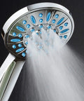 Anti-Clog High-Pressure Hand Shower With 6 Settings And Grime-Guard Nozzles For No Clogs Powerful Spray