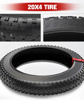 Fat Tire 20x4 Inch E Bike Mountain Tire For Electric MTB All Terrain Fat Bicycle Tire With Durable Rubber Superior Shock Absorption Heat Resistant Easy Rolling And Inflates Up To 20 PSI black 20x4-inch tread