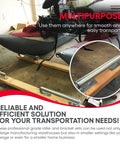 2 Pack Galvanized Steel Conveyor Rollers With Brackets, 22 Inch Roller Set installed on boat trailer for easy transport