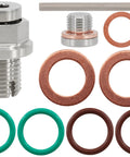Oversize Piggyback Oil Drain Plug Kit M14.1-1.5 x 15mm with seals, washers, and wrench for oil pan thread repair.