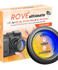 Anti-Glare Circular Polarizer CPL Filter For R2-4K Dash Cam Series Pro, R2-4K PRO, And R2-4K DUAL With USB C Compatibility box